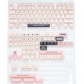 Pink Plastic 104+38 MDA profile Keycap Set PBT DYE Sublimation for Mechanical Gaming Keyboard